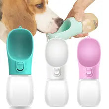 Portable water bottle for small dogs and large cats, ideal for outdoor use